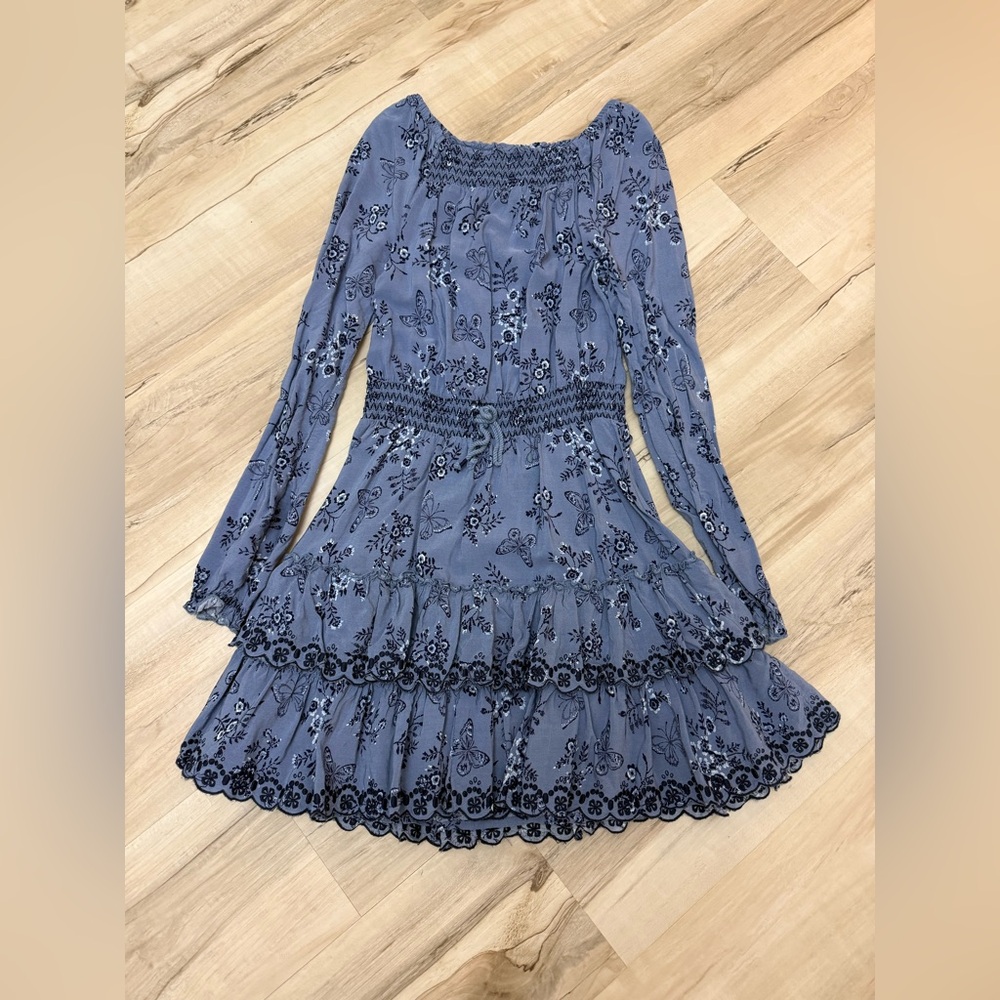 Epic Threads Blue Floral Smocked Dress